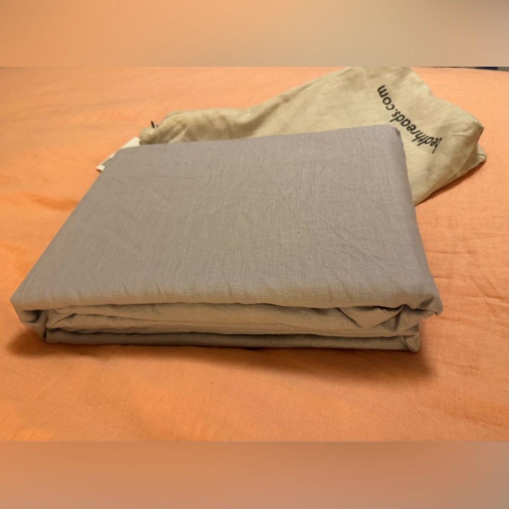 Bed Threads Lilac Linen Duvet Cover Queen BNWT **RARE** - Picture 2 of 6